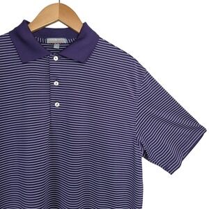 Peter Millar SUMMER COMFORT Men's Size Small Purple Striped Golf Polo Preppy